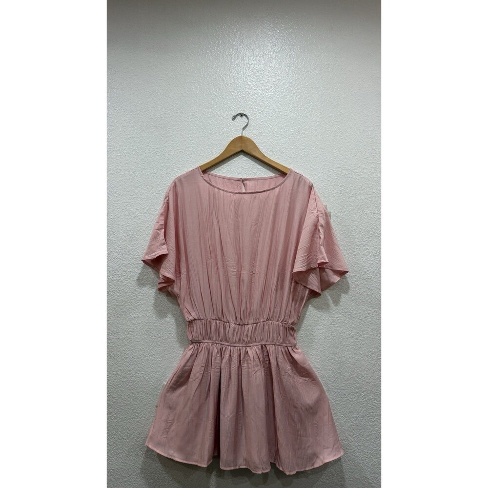 Yousify Women’s Pink Dress Size S Short Sleeve Ruffle Detail